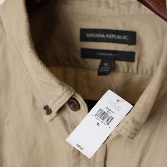 Tan Classic Safari Shirt Cotton - Picture 2 of 4